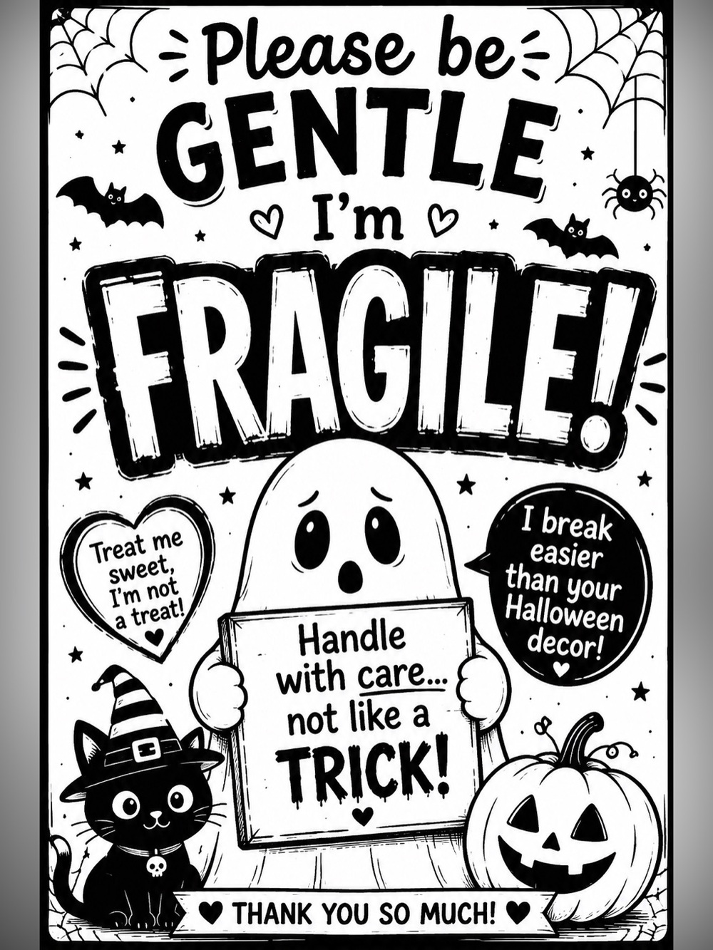 4x6 fragile stickers qty 50 choose one
